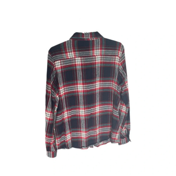 Natural Reflections Plaid Long Sleeve Button Down Flannel Shirt Women’s Large - Picture 2 of 11